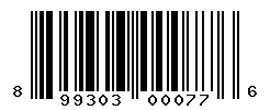 UPC barcode number 899303000776