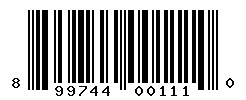 UPC barcode number 899744001110
