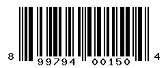 UPC barcode 899794001504