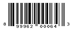 UPC barcode number 899962000643