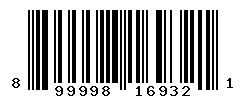 UPC barcode number 899998169321