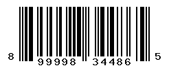 UPC barcode number 899998344865