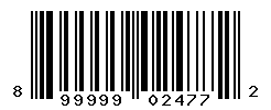 UPC barcode number 8999999024772