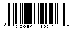 UPC barcode number 9300644103213