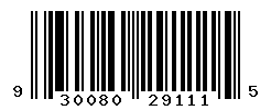 UPC barcode number 9300807291115