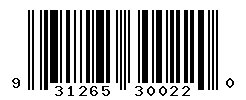 UPC barcode number 9312657300220