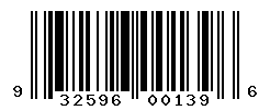 UPC barcode number 9325969001396