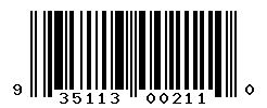 UPC barcode number 9351134002110