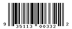 UPC barcode number 9351134003322