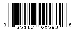 UPC barcode number 9351134005838