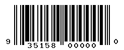 UPC barcode number 9351585000000
