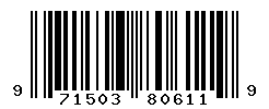 UPC barcode number 971503806119