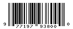 UPC barcode number 9771976938000