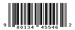 UPC barcode number 9801343455462